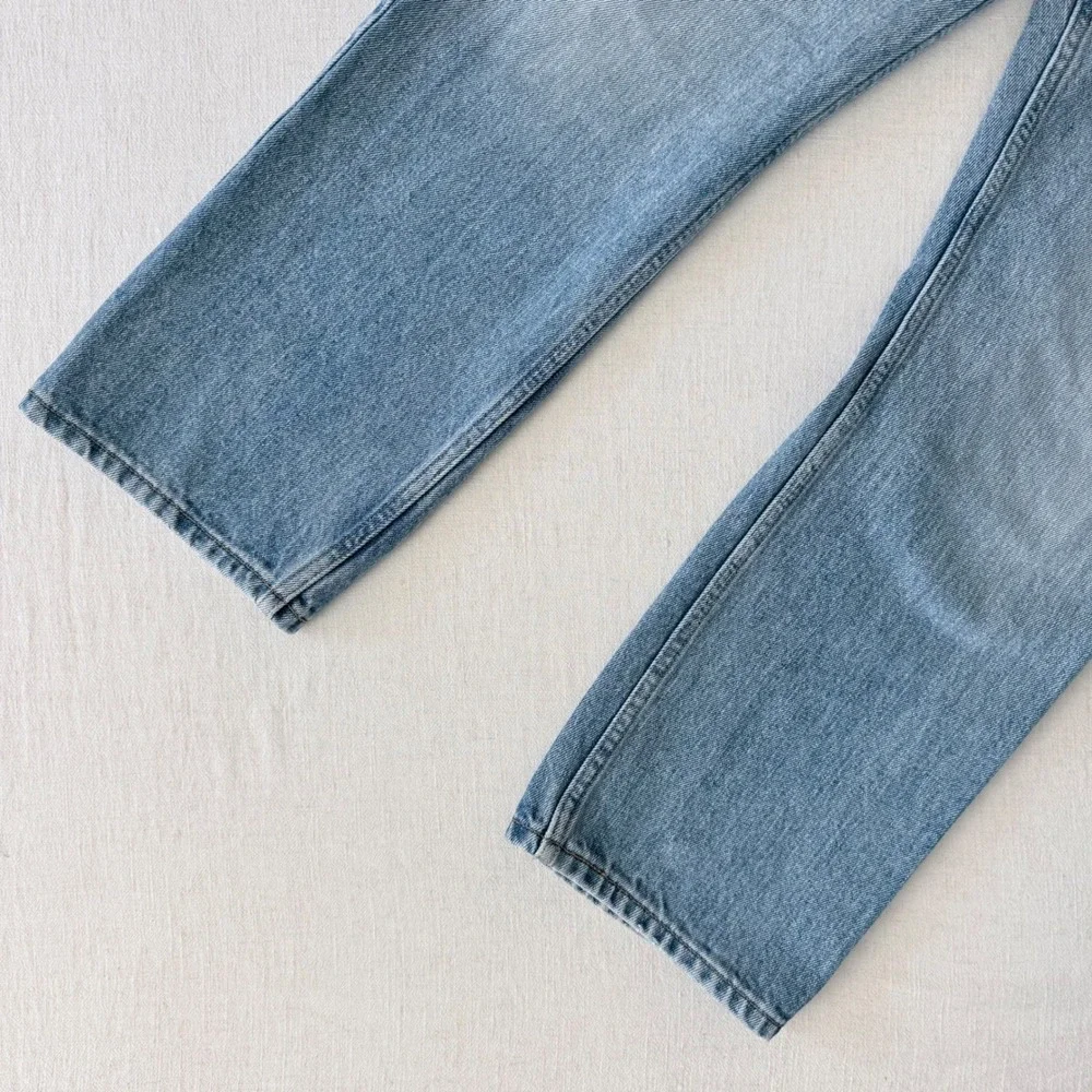 Levis 505 Regular Fit Mens Light Wash Blue Denim Jeans 34x30